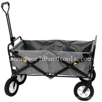 Folding Utility Wagon in Gray Garden Cart